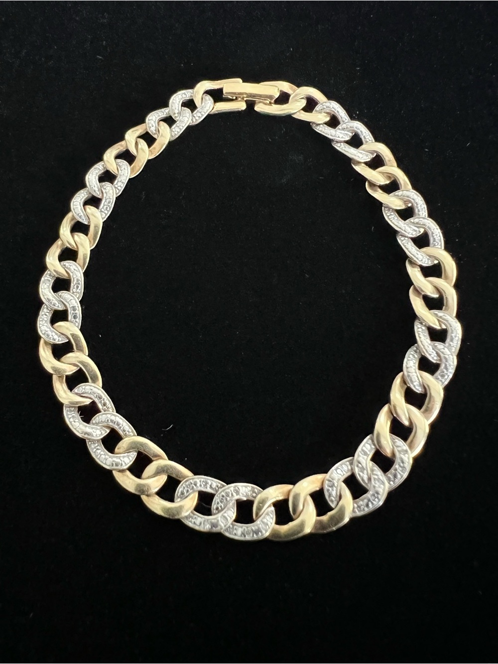 Cuban Link Gold/Sterling Silver 925 Vintage Women’s Bracelet